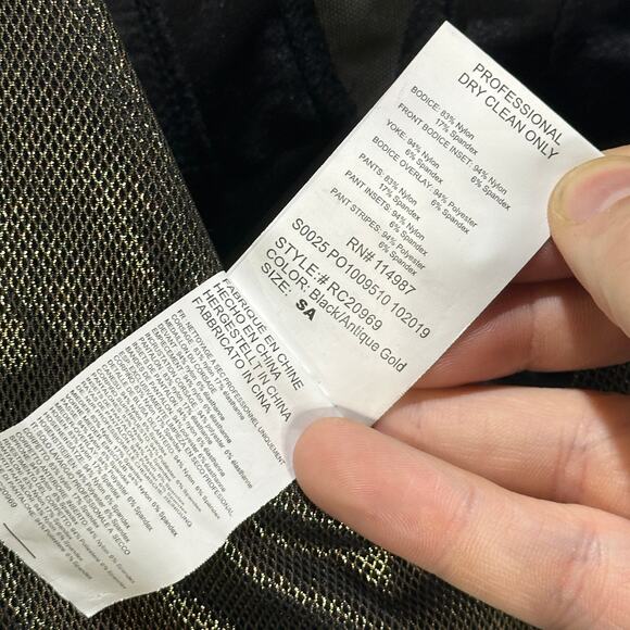 Revolution Costume Women S Stud Gold Black Jumpsuit Swift Halloween Pop Star - Picture 7 of 10